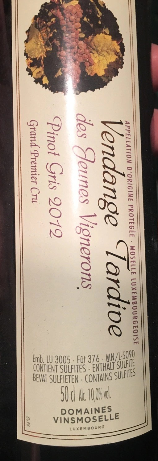 Ce Pinot Gris est MAGNIFIQUE !